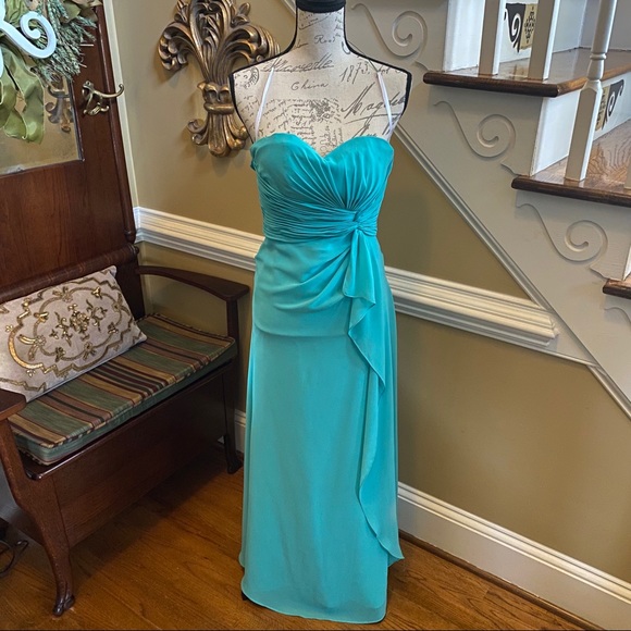 kanali k Dresses & Skirts - Kanali K Aqua strapless prom dress